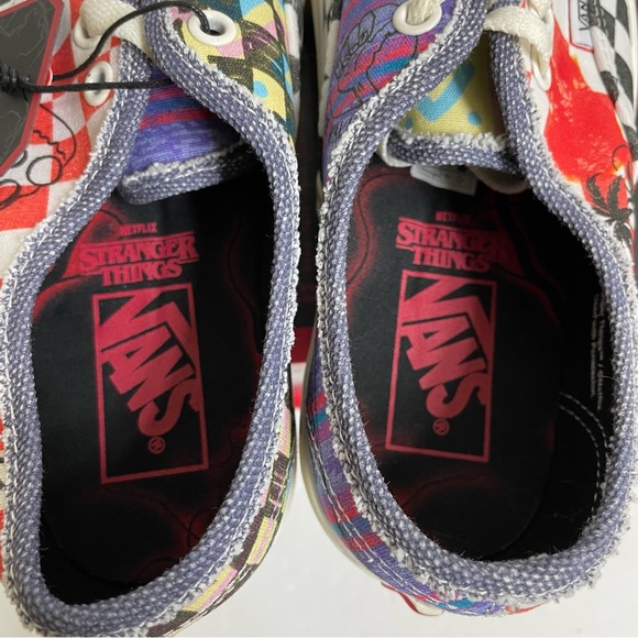 Vans Stranger Things Authentic Surfer Boy Pizza Checkerboard Shoes Womens Size 7 - Picture 4 of 10